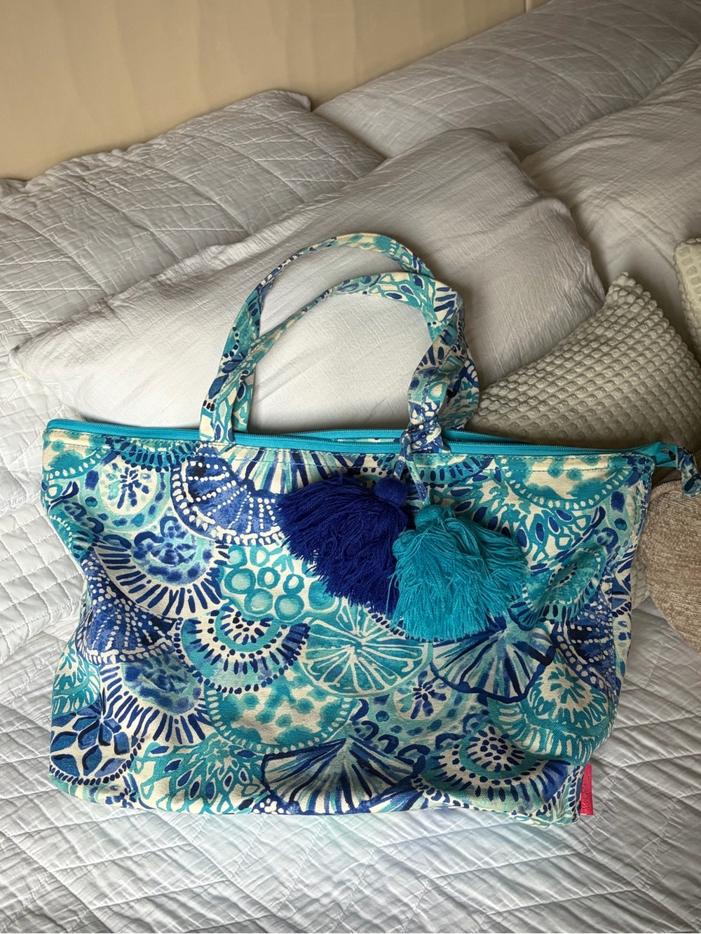 LiLly Pulitzer Tote Bag with Tassels